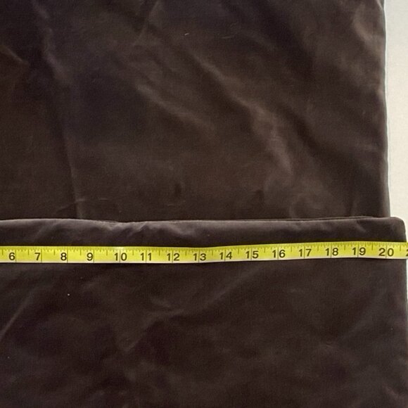 Set of 2 Dark Gunmetal Gray Velvety Velour Pillow Covers with Zipper Edge 20x20 - Picture 5 of 5